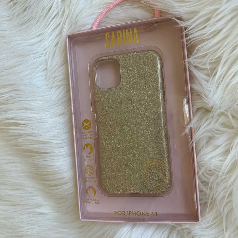 Gold glitter I phone case